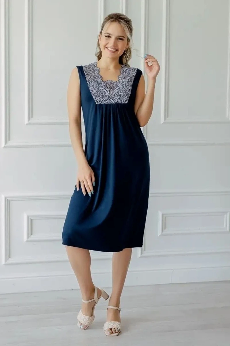 Сорочка Леди (синий)