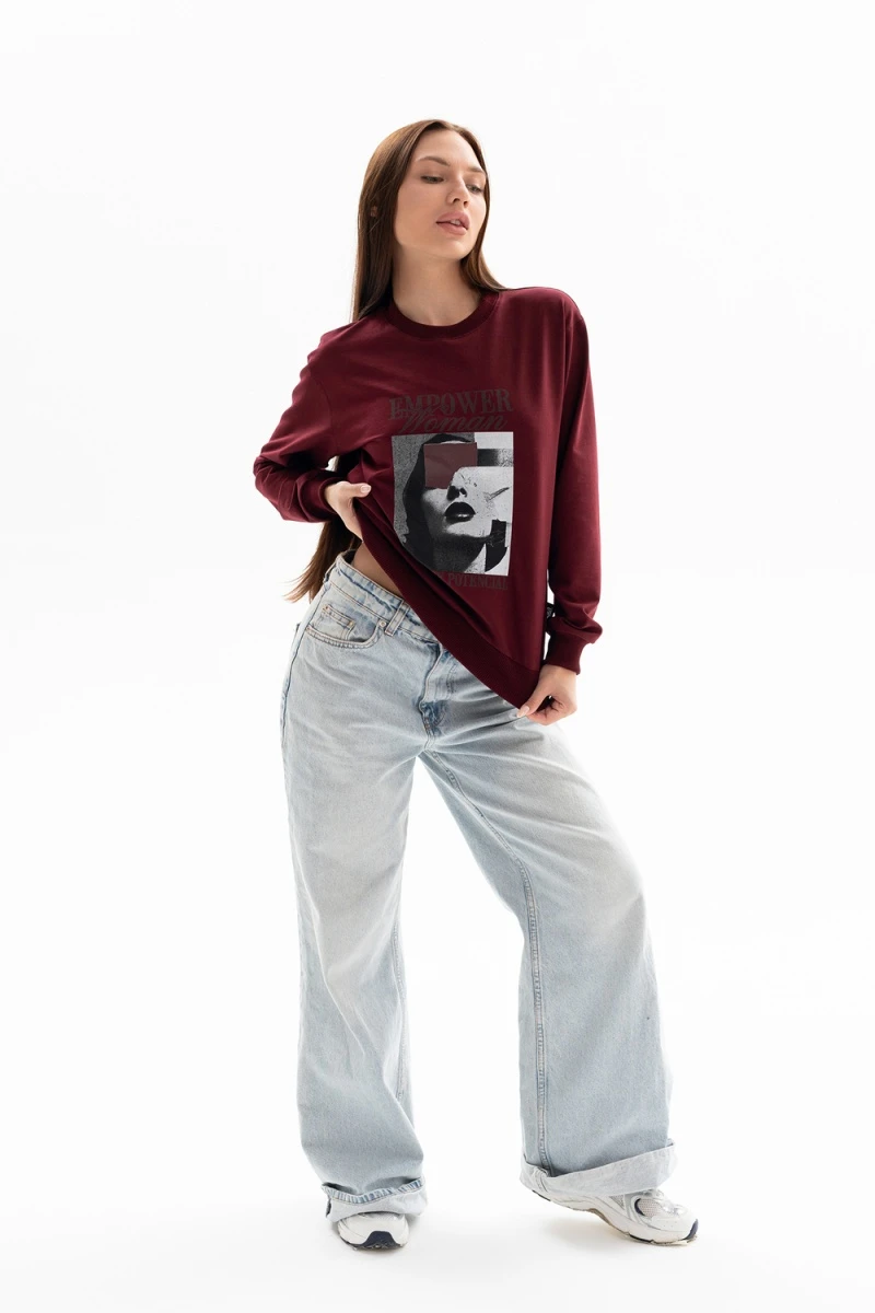 Толстовка 00028 (бордовый)