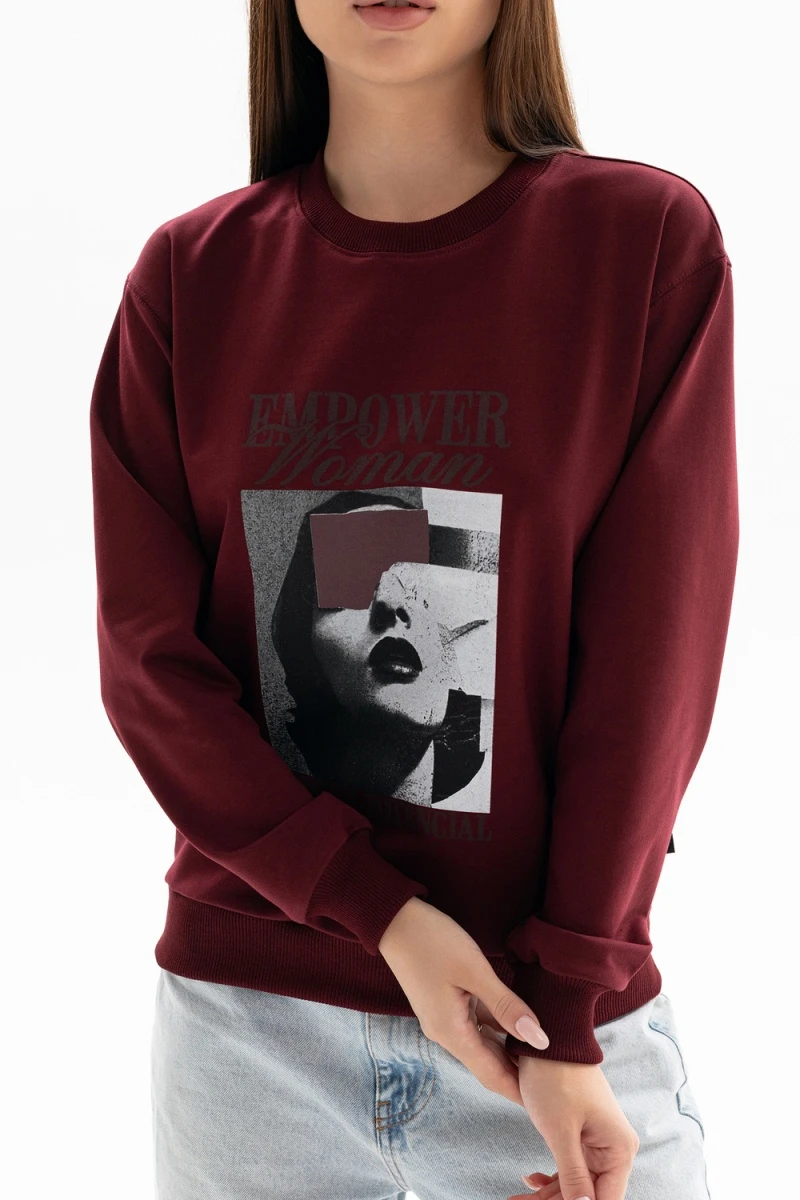 Толстовка 00028 (бордовый)