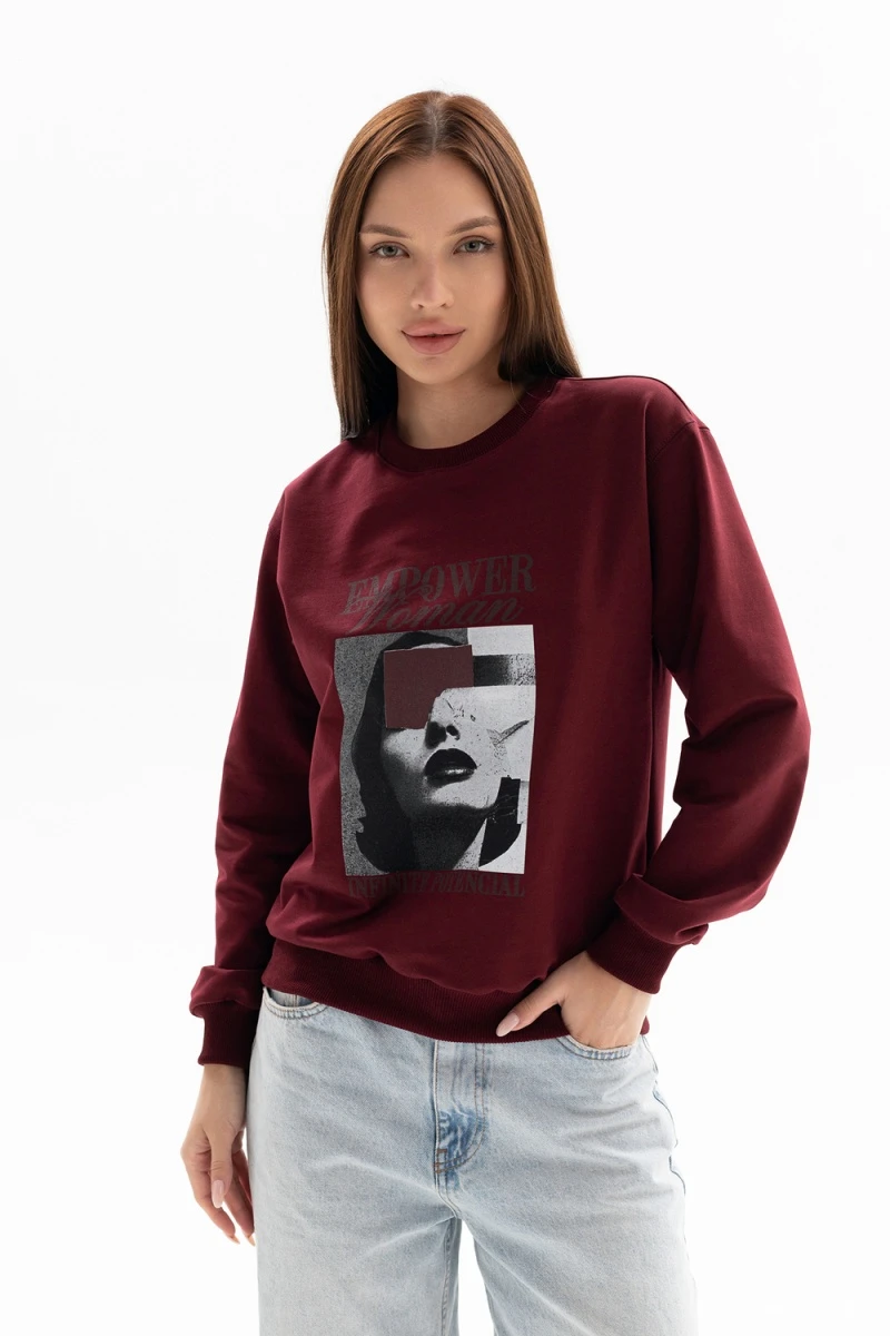 Толстовка 00028 (бордовый)