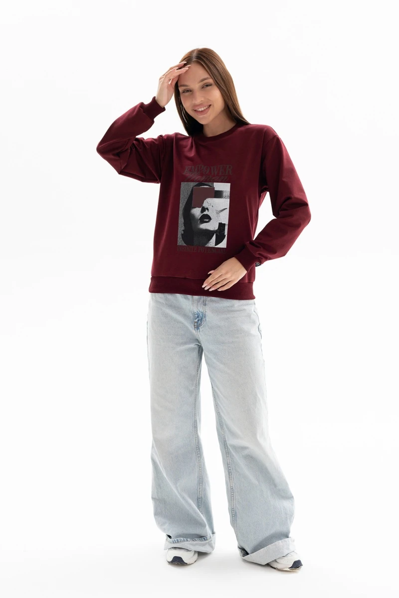 Толстовка 00028 (бордовый)