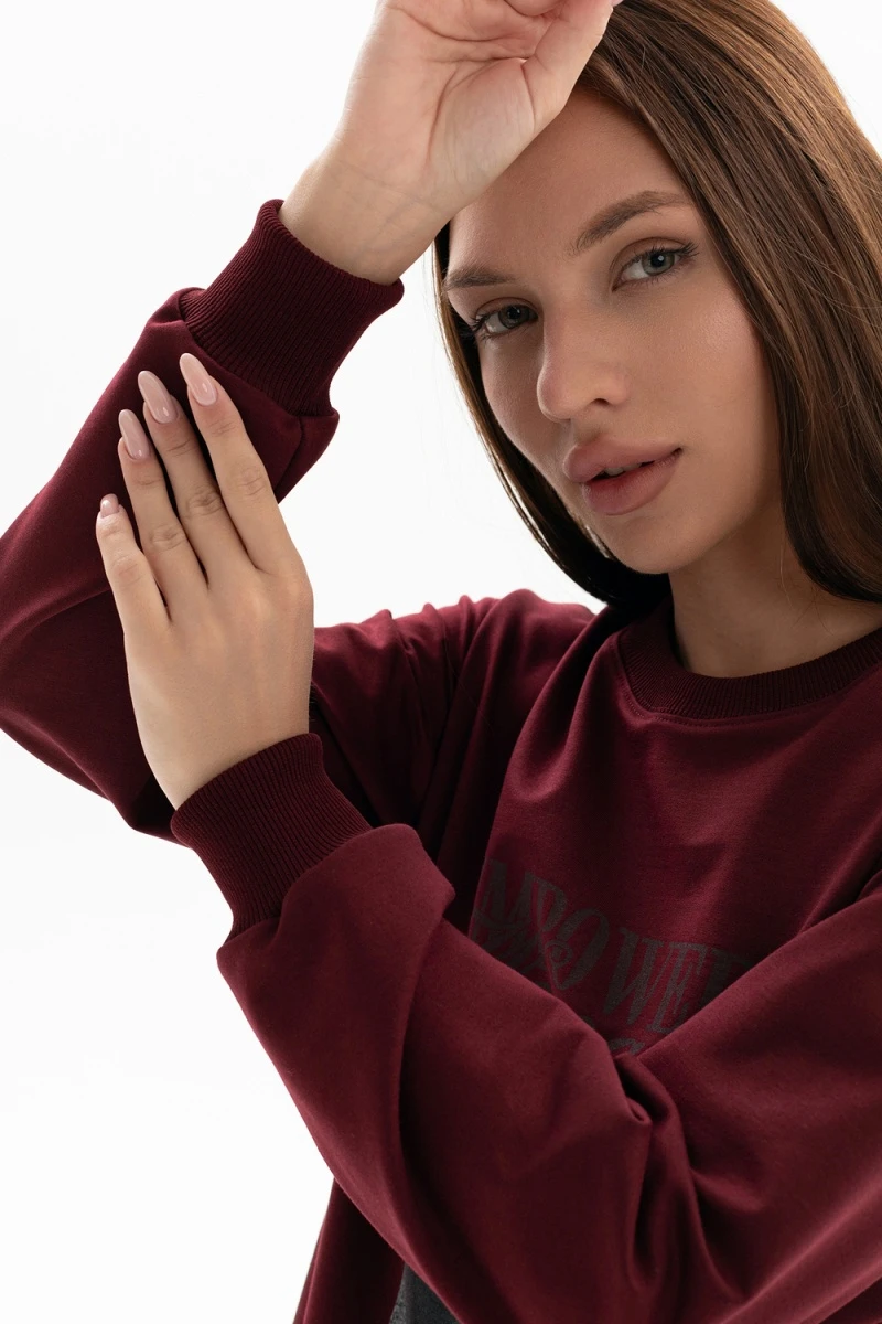 Толстовка 00028 (бордовый)