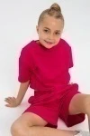 Костюм с шортами для девочки Вершина (малиновый)