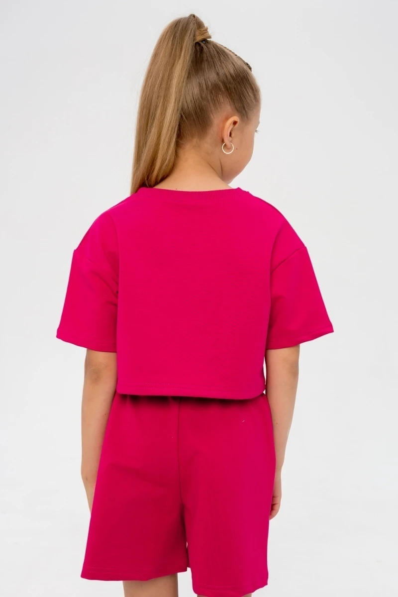 Костюм с шортами для девочки Вершина (малиновый)