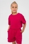 Костюм с шортами для девочки Вершина (малиновый)