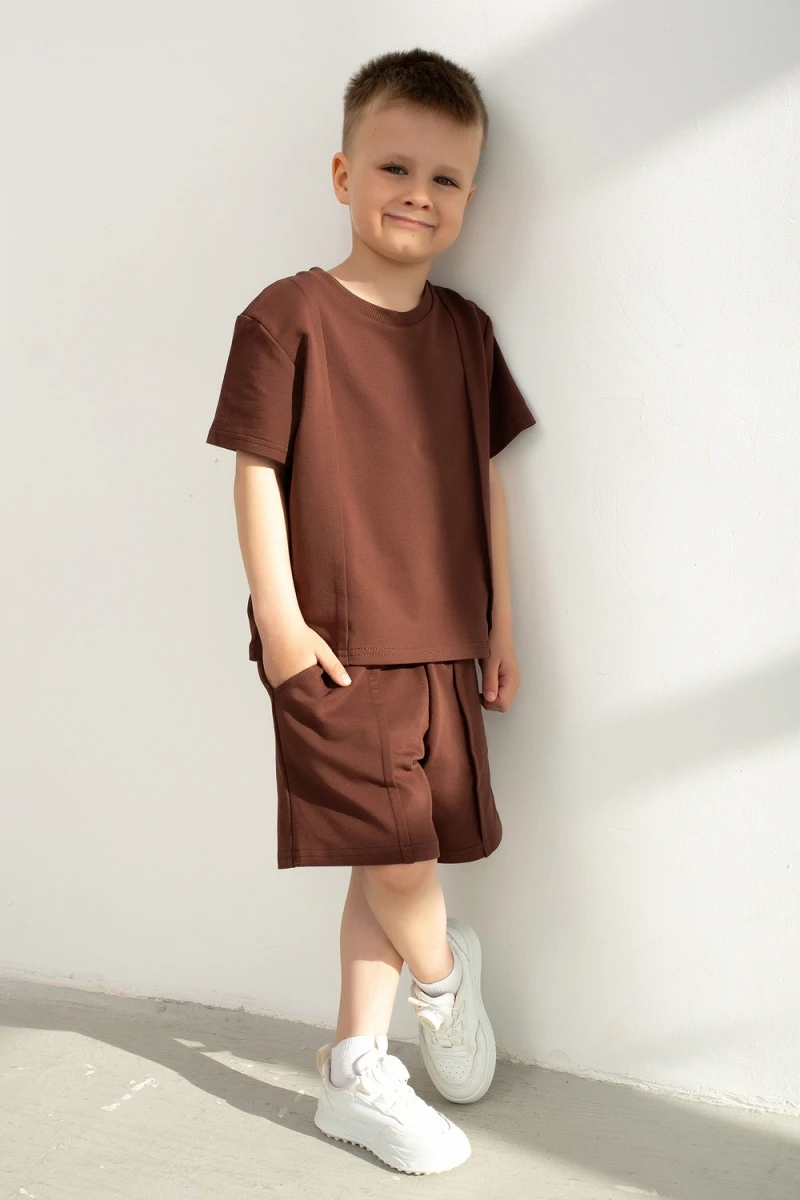 Костюм с бриджами для мальчика Стрела (коричневый)