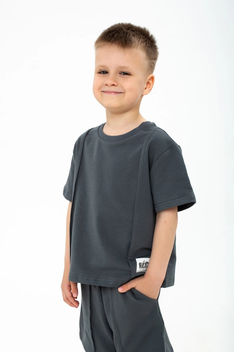 Костюм с бриджами для мальчика Стрела (графит)