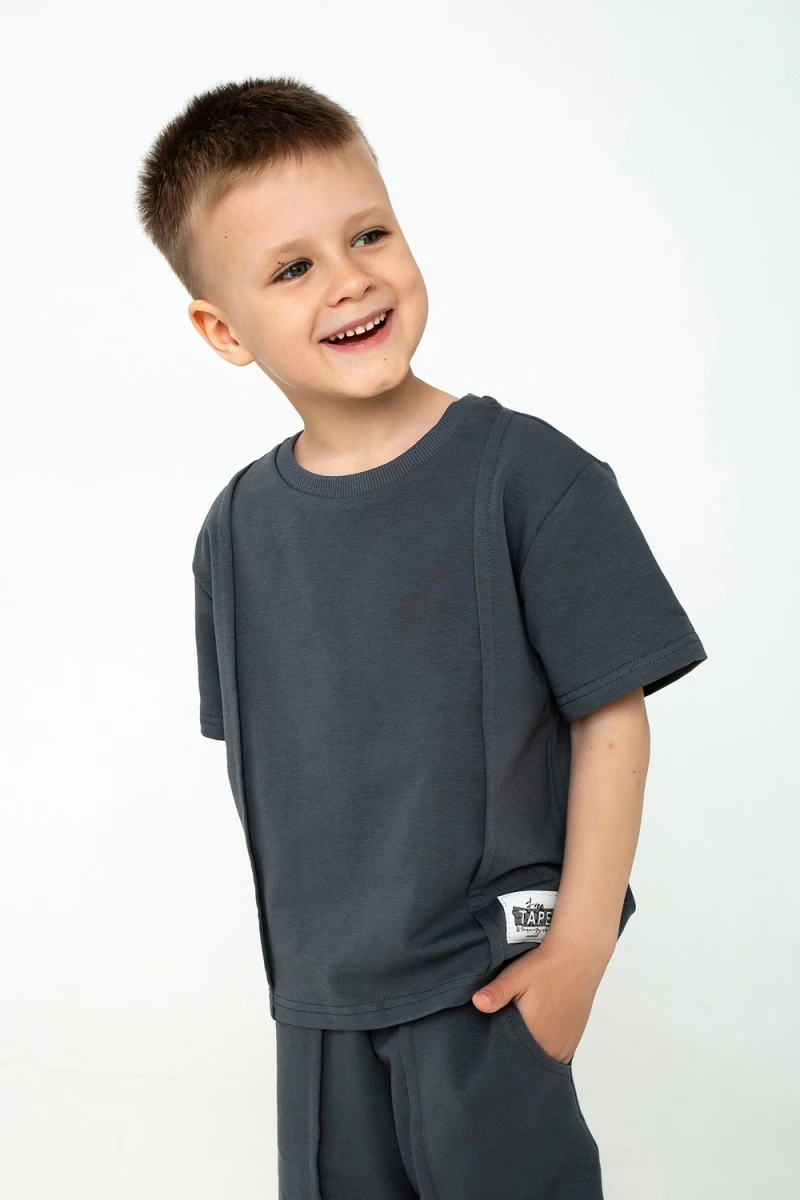 Костюм с бриджами для мальчика Стрела (графит)