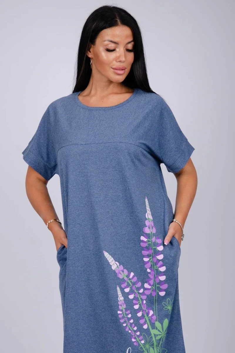 Платье Люпин (индиго)