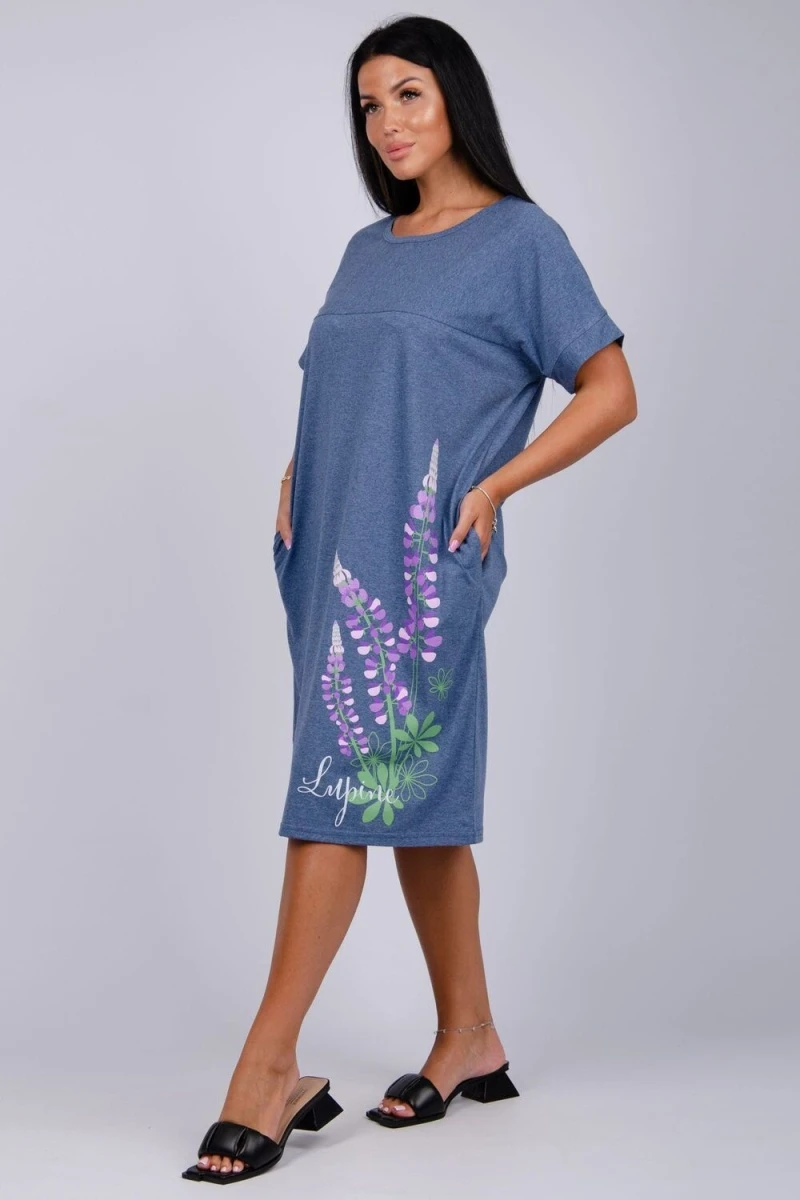 Платье Люпин (индиго)
