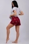 Пижама с шортами Мореллино (бордовый)