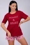 Пижама с шортами Джульетта (бордовый)