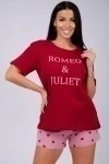 Пижама с шортами Джульетта (бордовый)