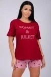 Пижама с шортами Джульетта (бордовый)