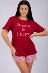Пижама с шортами Джульетта (бордовый)