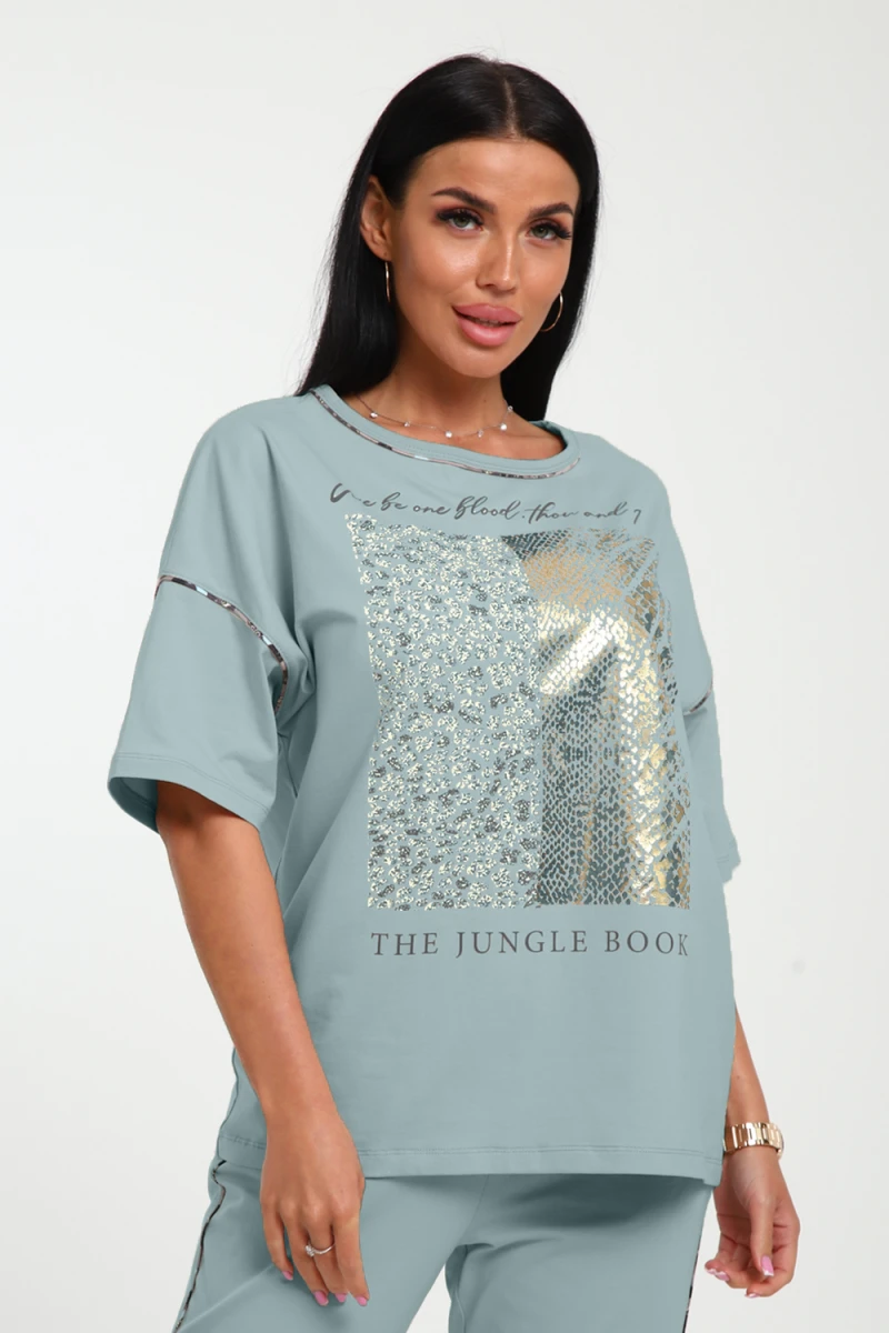 Футболка 238 (серо-голубой)