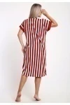 Халат 521 Полоска (красный)