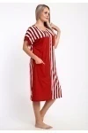 Халат 521 Полоска (красный)