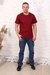 Футболка 1113 однотонная (бордовый)