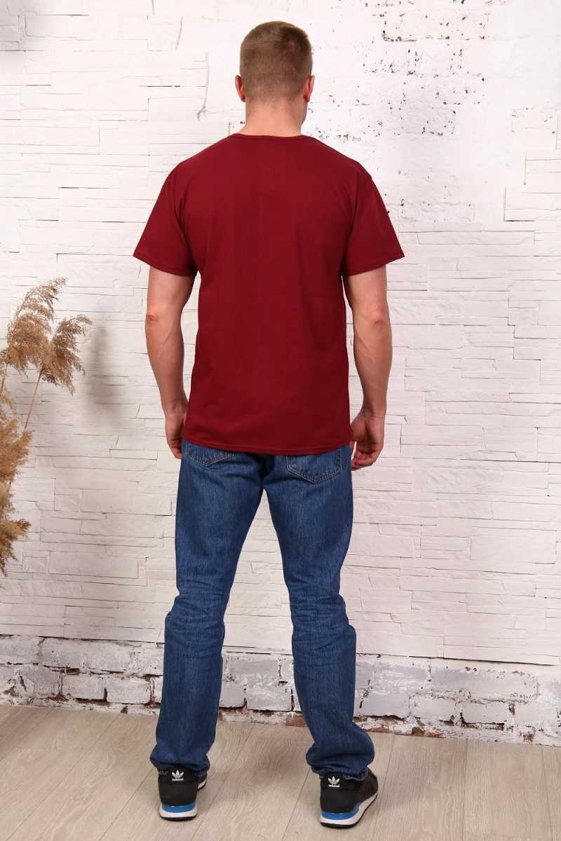 Футболка 1113 однотонная (бордовый)
