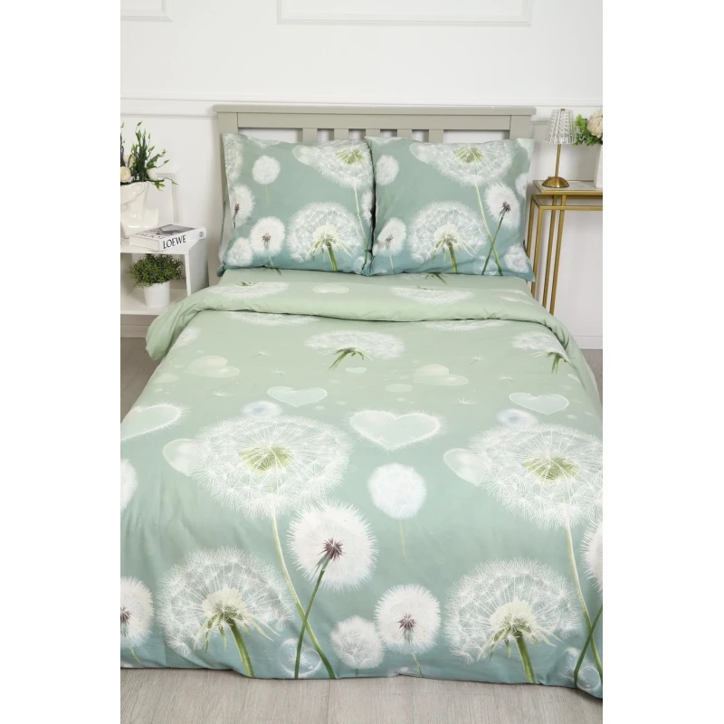 Простыня бязь ГОСТ Одуванчики (серо-зеленый)