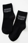 Детские носки стандарт Меньше знаешь (набор 2 пары) (черный)