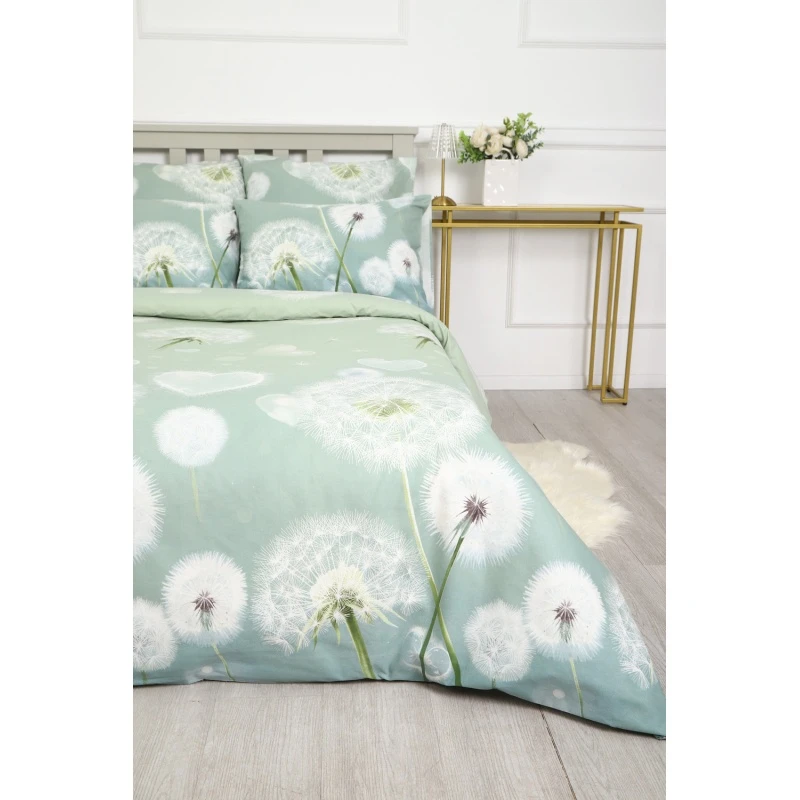 Наволочка бязь ГОСТ Одуванчики (серо-зеленый)