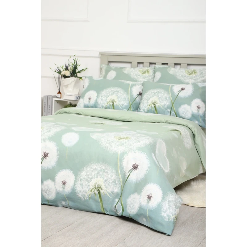 Наволочка бязь ГОСТ Одуванчики (серо-зеленый)