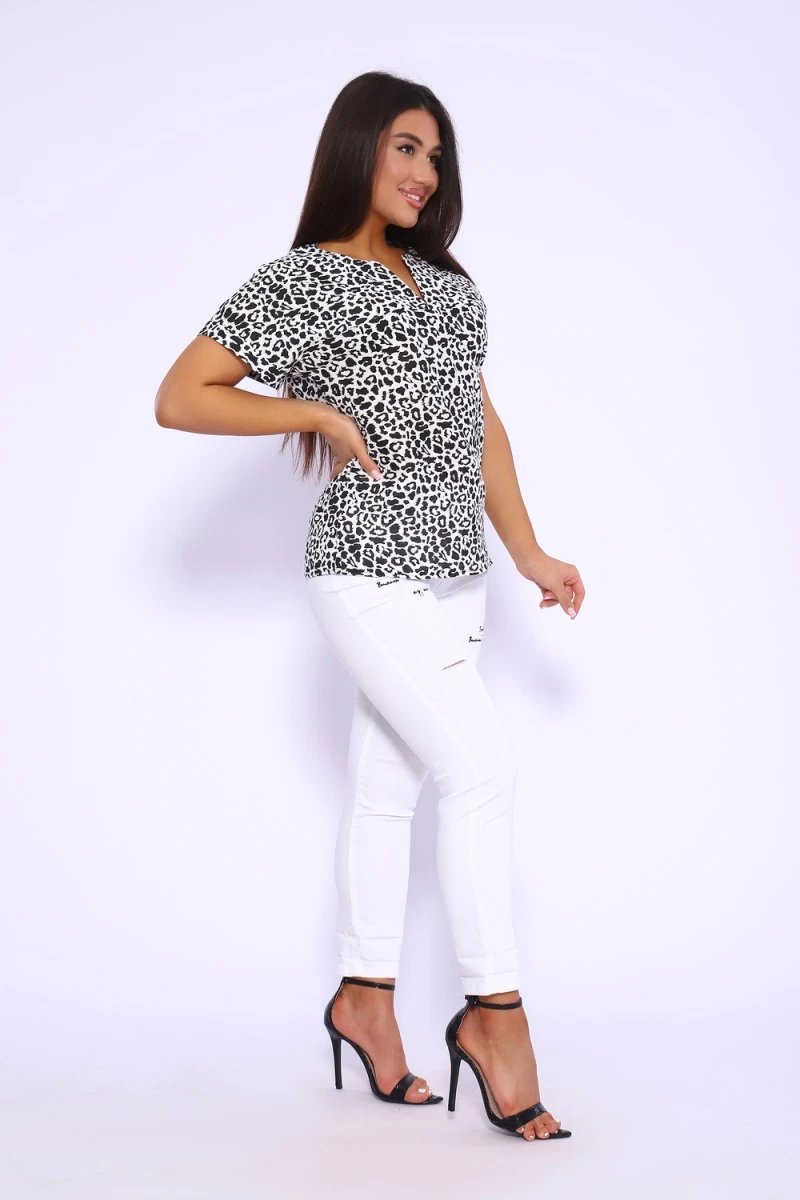 Футболка 32743 (леопард черный)