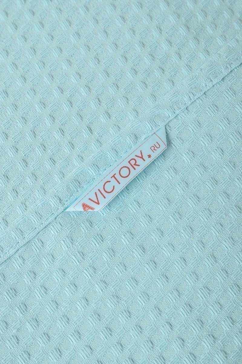 Полотенце кухонное вафельное в подарочной упаковке (голубой)