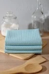 Полотенце кухонное вафельное в подарочной упаковке (голубой)