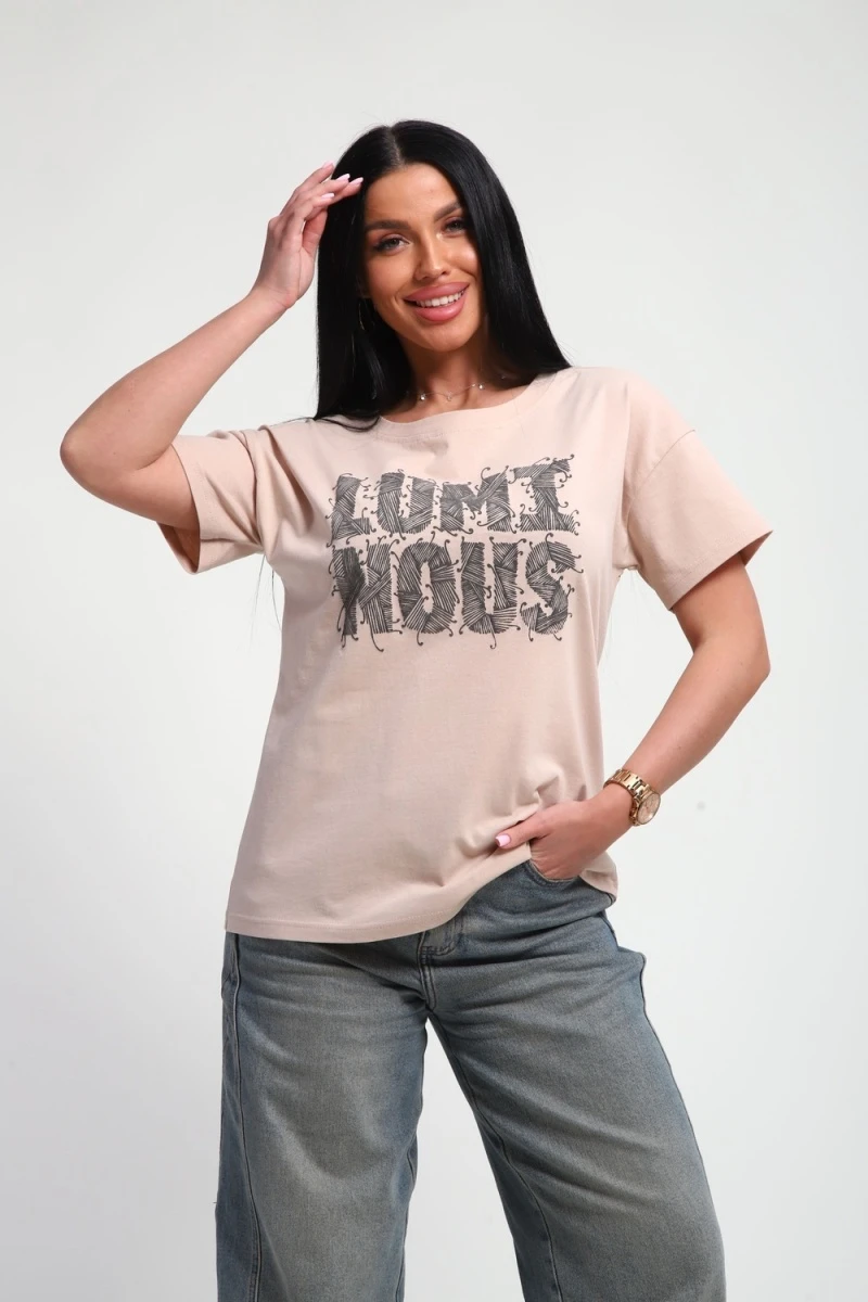 Футболка 85661 (бежевый)