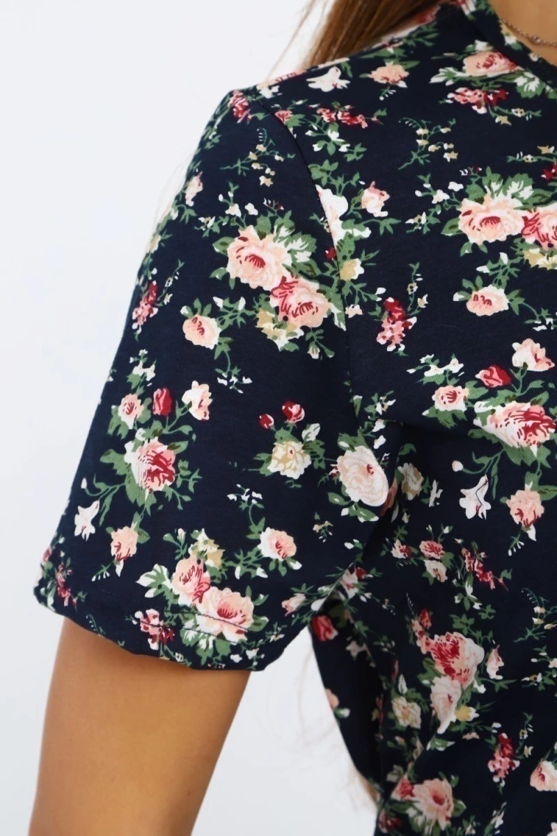 Халат ПХДЖ (синий, розы)