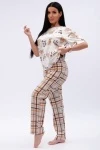 Пижама с брюками Тея (бежевый)