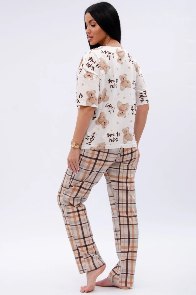 Пижама с брюками Тея (бежевый)