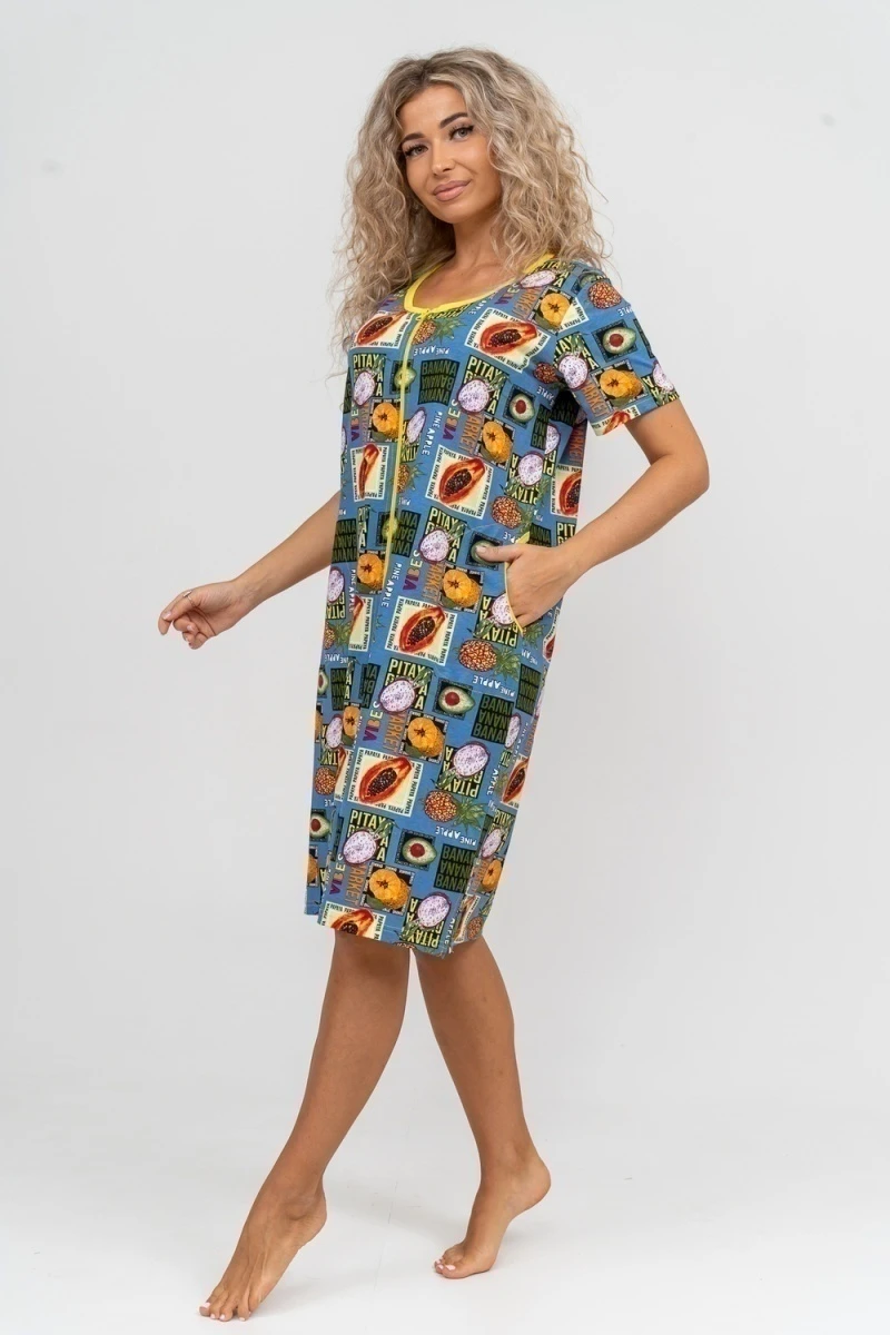 Халат 37007 (голубой)