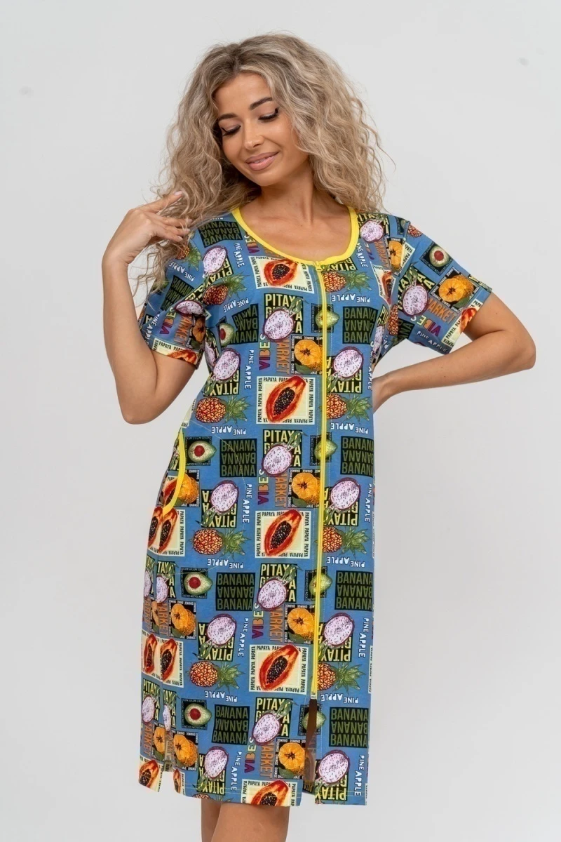 Халат 37007 (голубой)