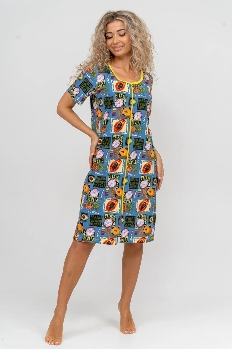 Халат 37007 (голубой)