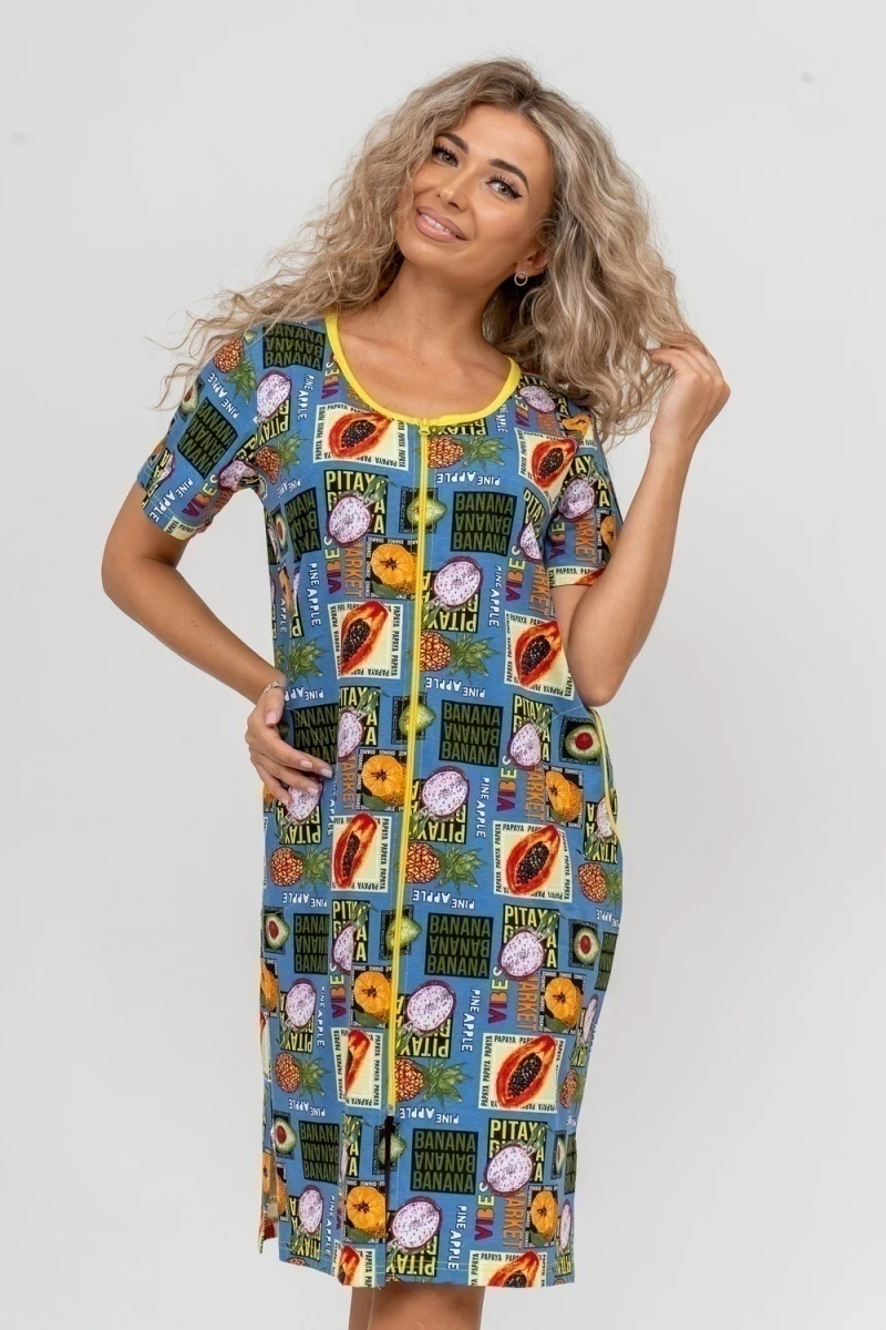 Халат 37007 (голубой)