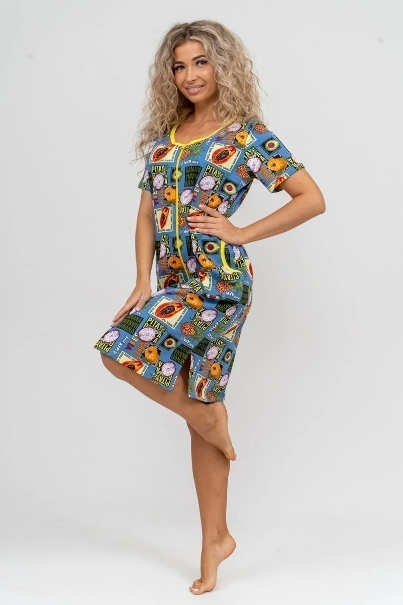 Халат 37007 (голубой)