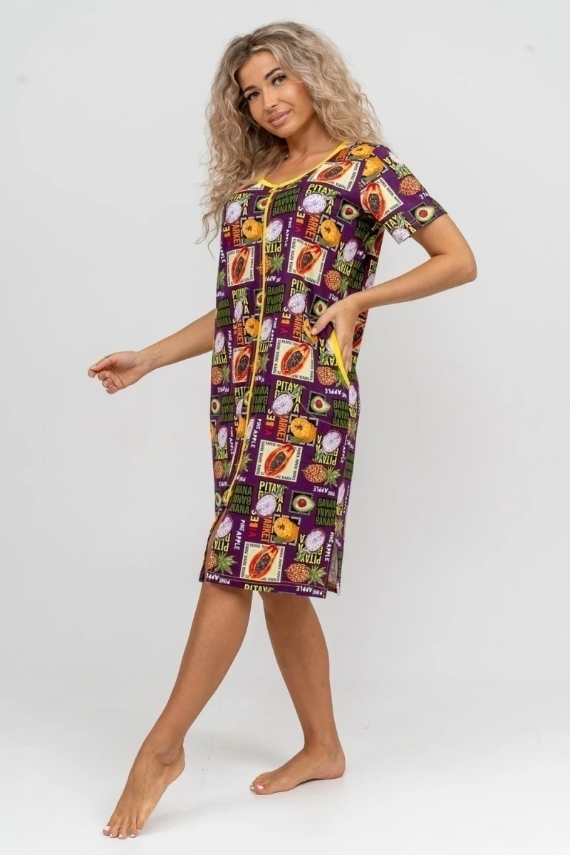 Халат 37007 (баклажан)