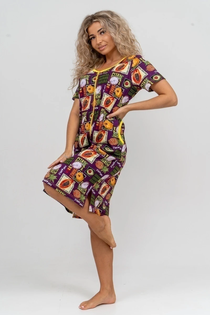 Халат 37007 (баклажан)