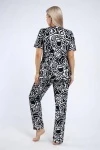 Пижама с брюками 18115 (абстрактные розы)