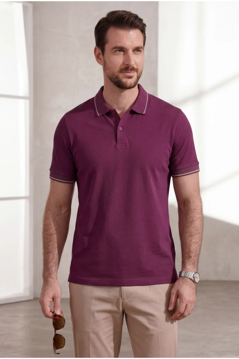 Футболка-поло 14454 (бордовый)