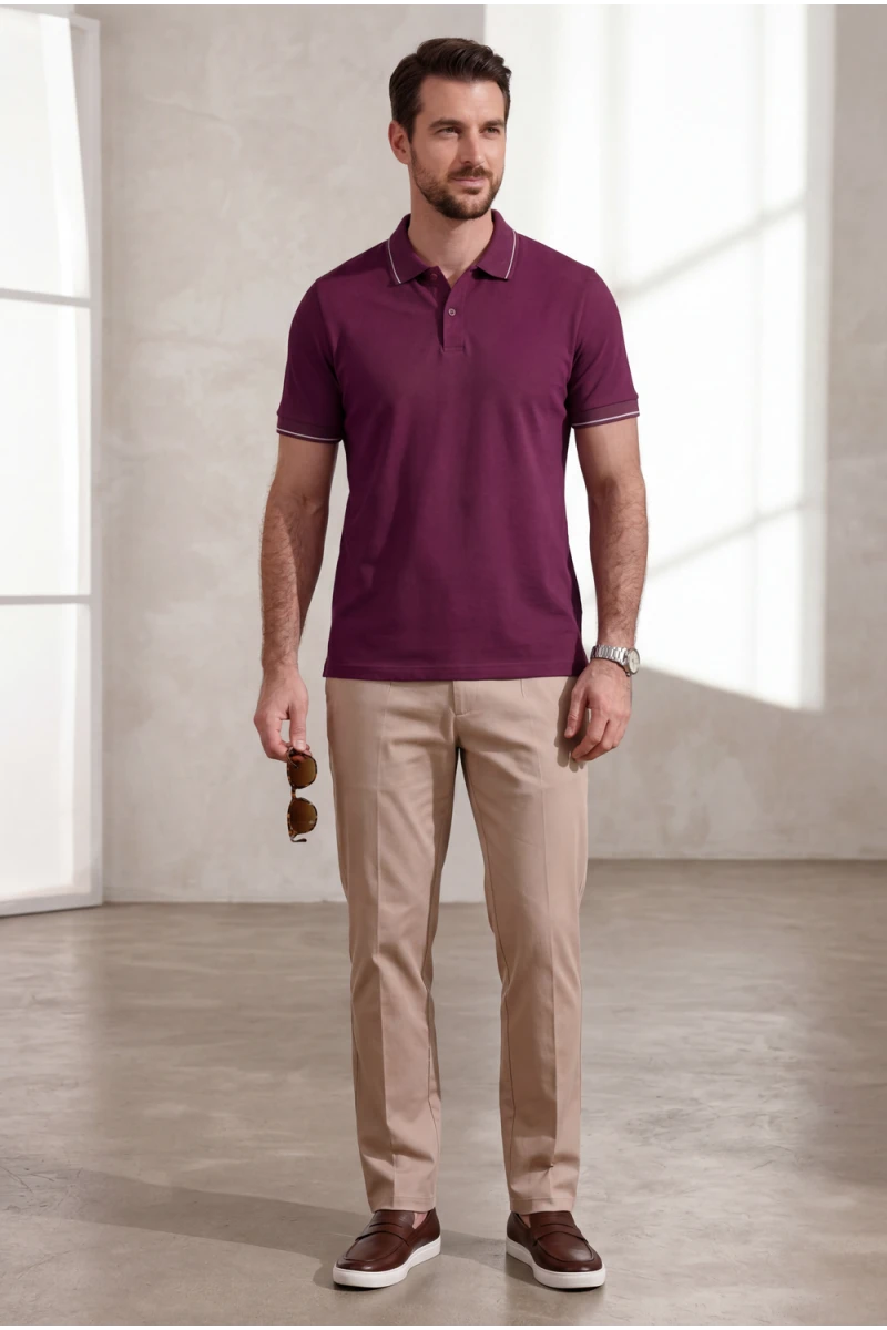 Футболка-поло 14454 (бордовый)