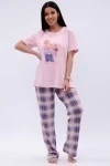 Пижама с брюками Букет (розовый)
