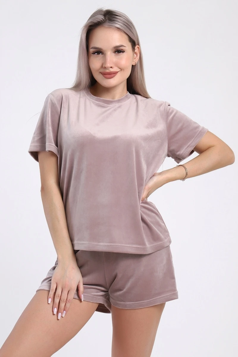 Пижама с шортами 668 (капучино)