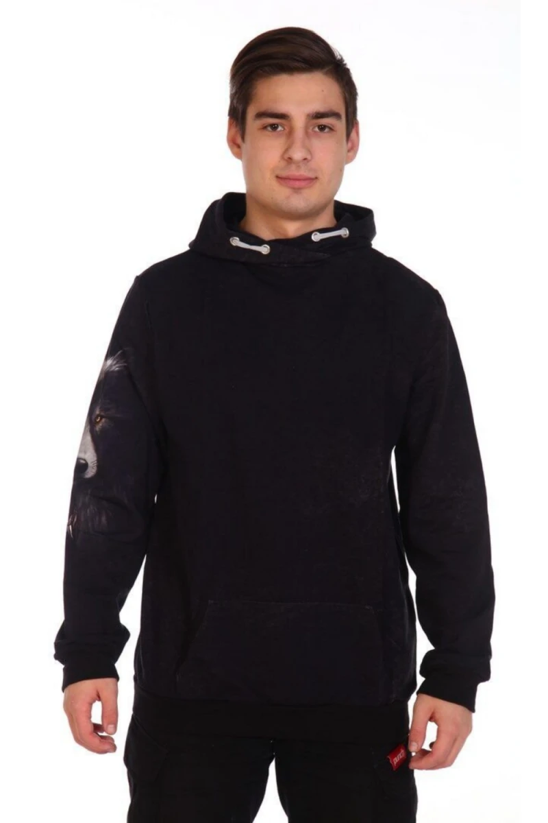 Толстовка 2302 Волк (черный)