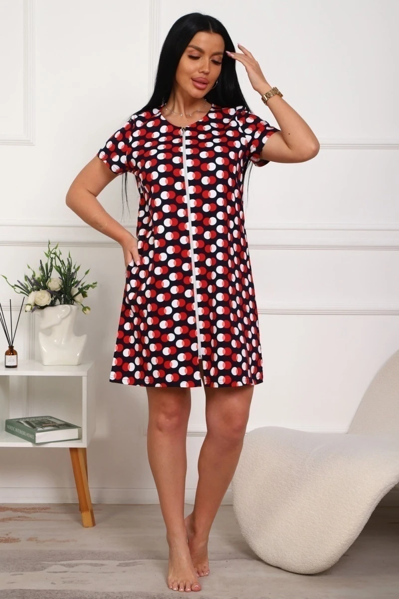 Халат 130т/1 (синий+красный)