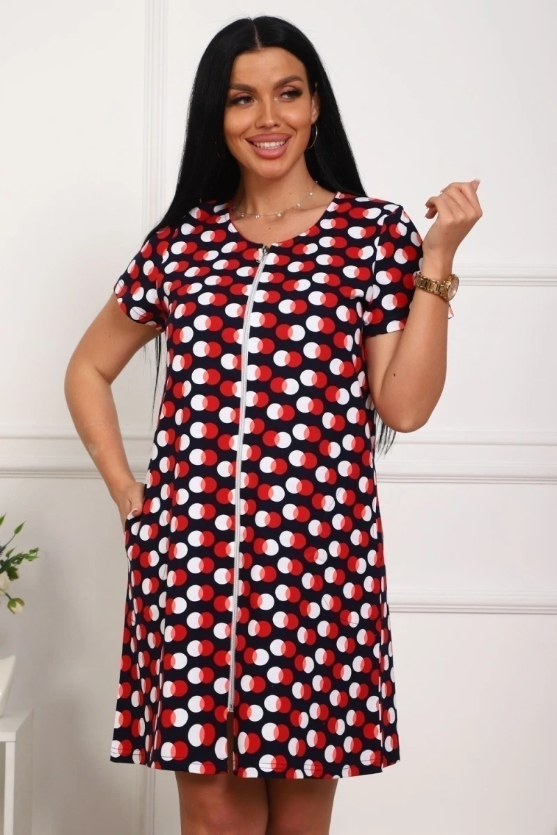 Халат 130т/1 (синий+красный)